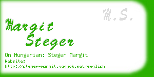 margit steger business card